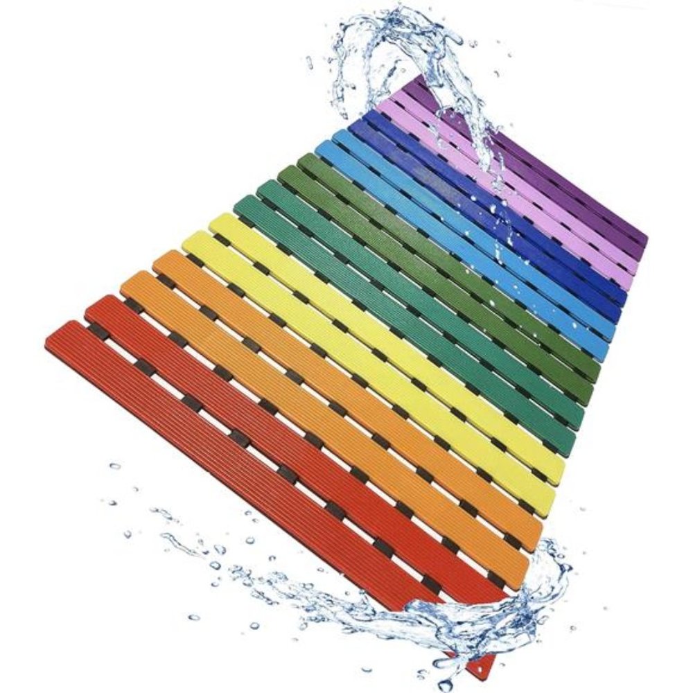 Non Slip Bathtub Mat | Double-Layered Shower Floor Mat with Suction Cups